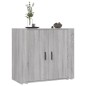 vidaXL Aparador de madera contrachapada gris Sonoma 80x33x70 cm