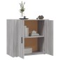 vidaXL Aparador de madera contrachapada gris Sonoma 80x33x70 cm