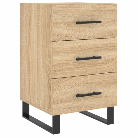 vidaXL Mesita de noche madera de ingeniería roble Sonoma 40x40x66 cm