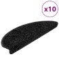 vidaXL Alfombrillas de escalera 10 unidades negro 65x21x4 cm vidaXL Alfombrillas de escalera 10 unidades negro 65x21x4 cm