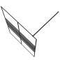 vidaXL Mampara de ducha vidrio ESG transparente negro 140x195 cm