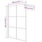 vidaXL Mampara de ducha vidrio ESG transparente negro 140x195 cm