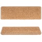vidaXL Alfombras de peldaños de escalera 15 uds beige 65x21x4 cm vidaXL Alfombras de peldaños de escalera 15 uds beige 65x21x4 cm