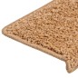 vidaXL Alfombras de peldaños de escalera 15 uds beige 65x21x4 cm vidaXL Alfombras de peldaños de escalera 15 uds beige 65x21x4 cm