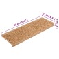 vidaXL Alfombras de peldaños de escalera 15 uds beige 65x21x4 cm vidaXL Alfombras de peldaños de escalera 15 uds beige 65x21x4 cm