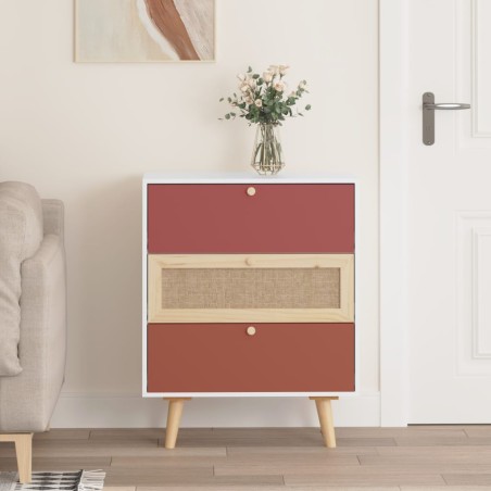 vidaXL Aparador con cajones madera contrachapada 60x30x75 cm