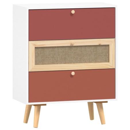 vidaXL Aparador con cajones madera contrachapada 60x30x75 cm