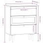 vidaXL Aparador con cajones madera contrachapada 60x30x75 cm vidaXL Aparador con cajones madera contrachapada 60x30x75 cm
