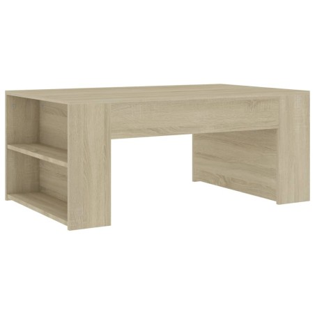vidaXL Mesa de centro contrachapada color roble Sonoma 100x60x42 cm