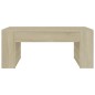 vidaXL Mesa de centro contrachapada color roble Sonoma 100x60x42 cm