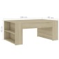 vidaXL Mesa de centro contrachapada color roble Sonoma 100x60x42 cm