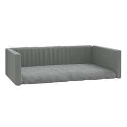 vidaXL Cama de maletero coche para perros aspecto lino gris 110x70 cm
