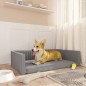 vidaXL Cama de maletero coche para perros aspecto lino gris 110x70 cm vidaXL Cama de maletero coche para perros aspecto lino gris 110x70 cm