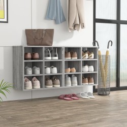 vidaXL Mueble zapatero 2 uds color gris Sonoma 52,5x30x50 cm