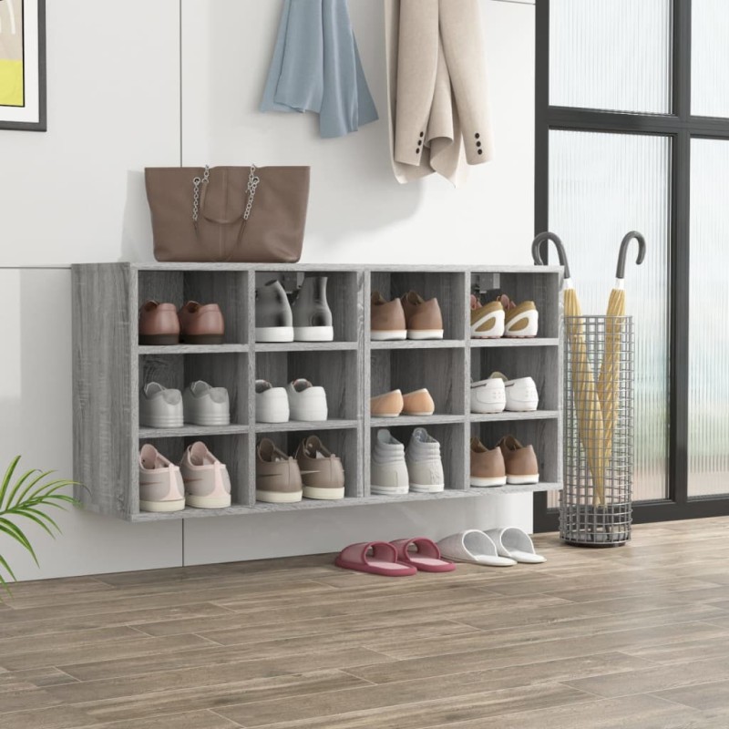 vidaXL Mueble zapatero 2 uds color gris Sonoma 52,5x30x50 cm vidaXL Mueble zapatero 2 uds color gris Sonoma 52,5x30x50 cm