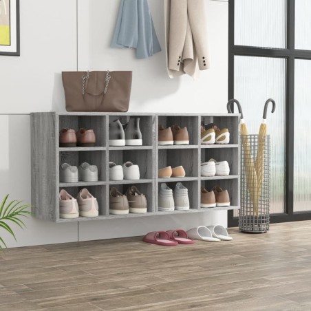 vidaXL Mueble zapatero 2 uds color gris Sonoma 52,5x30x50 cm