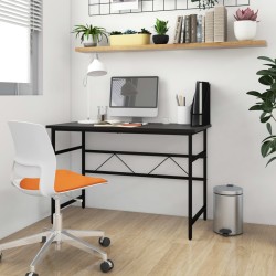 vidaXL Escritorio para ordenador de MDF y metal negro 105x55x72 cm