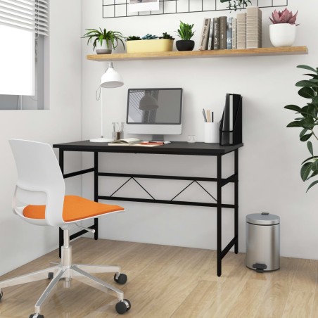 vidaXL Escritorio para ordenador de MDF y metal negro 105x55x72 cm