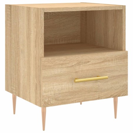 vidaXL Mesita de noche madera de ingeniería roble Sonoma 40x35x47,5 cm