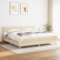 vidaXL Cama box spring con colchón tela color crema 200x200 cm vidaXL Cama box spring con colchón tela color crema 200x200 cm