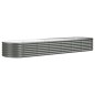 vidaXL Jardinera arriate acero recubrimiento polvo gris 296x80x36 cm vidaXL Jardinera arriate acero recubrimiento polvo gris 296x80x36 cm