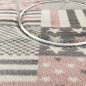 vidaXL Alfombra para niños estampado de estrellas rosa 80x150 cm vidaXL Alfombra para niños estampado de estrellas rosa 80x150 cm