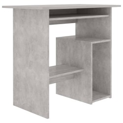 vidaXL Escritorio de madera contrachapada gris hormigón 80x45x74 cm
