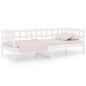 vidaXL Sofá cama madera maciza de pino blanco 80x200 cm