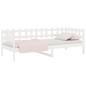 vidaXL Sofá cama madera maciza de pino blanco 80x200 cm
