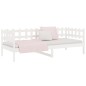 vidaXL Sofá cama madera maciza de pino blanco 80x200 cm