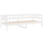 vidaXL Sofá cama madera maciza de pino blanco 80x200 cm