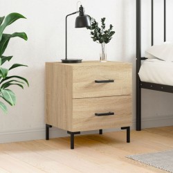 vidaXL Mesita de noche madera de ingeniería roble Sonoma 40x35x47,5 cm