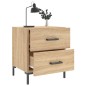 vidaXL Mesita de noche madera de ingeniería roble Sonoma 40x35x47,5 cm vidaXL Mesita de noche madera de ingeniería roble Sonoma 40x35x47,5 cm