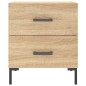 vidaXL Mesita de noche madera de ingeniería roble Sonoma 40x35x47,5 cm vidaXL Mesita de noche madera de ingeniería roble Sonoma 40x35x47,5 cm