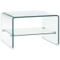 vidaXL Mesa de centro de vidrio templado transparente 50x45x33 cm 