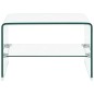 vidaXL Mesa de centro de vidrio templado transparente 50x45x33 cm 