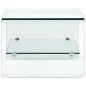 vidaXL Mesa de centro de vidrio templado transparente 50x45x33 cm 
