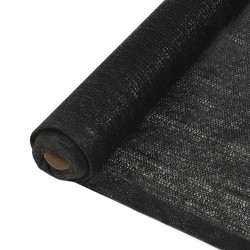 vidaXL Red de privacidad HDPE negro 1,5x10 m 150 g/m²
