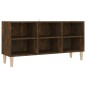vidaXL Mueble de TV patas madera maciza roble ahumado 103,5x30x50 cm vidaXL Mueble de TV patas madera maciza roble ahumado 103,5x30x50 cm