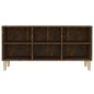 vidaXL Mueble de TV patas madera maciza roble ahumado 103,5x30x50 cm vidaXL Mueble de TV patas madera maciza roble ahumado 103,5x30x50 cm