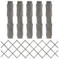 vidaXL Vallas enrejado 5 uds madera maciza de abeto gris 180x60 cm vidaXL Vallas enrejado 5 uds madera maciza de abeto gris 180x60 cm