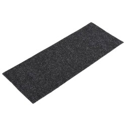 vidaXL Alfombrilla autoadhesiva escalera 15 uds negro 60x25 cm