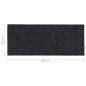 vidaXL Alfombrilla autoadhesiva escalera 15 uds negro 60x25 cm vidaXL Alfombrilla autoadhesiva escalera 15 uds negro 60x25 cm