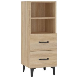 vidaXL Aparador madera contrachapada color roble Sonoma 34,5x34x90 cm