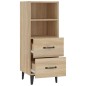 vidaXL Aparador madera contrachapada color roble Sonoma 34,5x34x90 cm vidaXL Aparador madera contrachapada color roble Sonoma 34,5x34x90 cm
