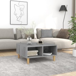vidaXL Mesa de centro madera de ingeniería gris Sonoma 60x60x30 cm