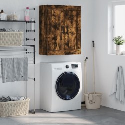 vidaXL Armario de pared madera ingeniería roble ahumado 69,5x34x90 cm