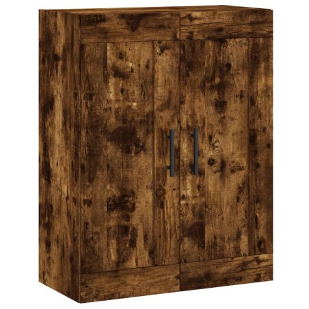 vidaXL Armario de pared madera ingeniería roble ahumado 69,5x34x90 cm