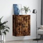 vidaXL Armario de pared madera ingeniería roble ahumado 69,5x34x90 cm