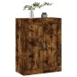 vidaXL Armario de pared madera ingeniería roble ahumado 69,5x34x90 cm